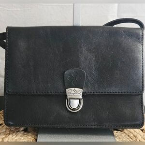 Patricia Nash Lanza Crossbody Organizer Heritage Bag Black
